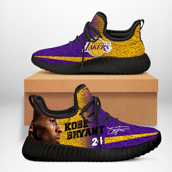 Men's Los Angeles Lakers Mesh Knit Sneakers/Shoes 008